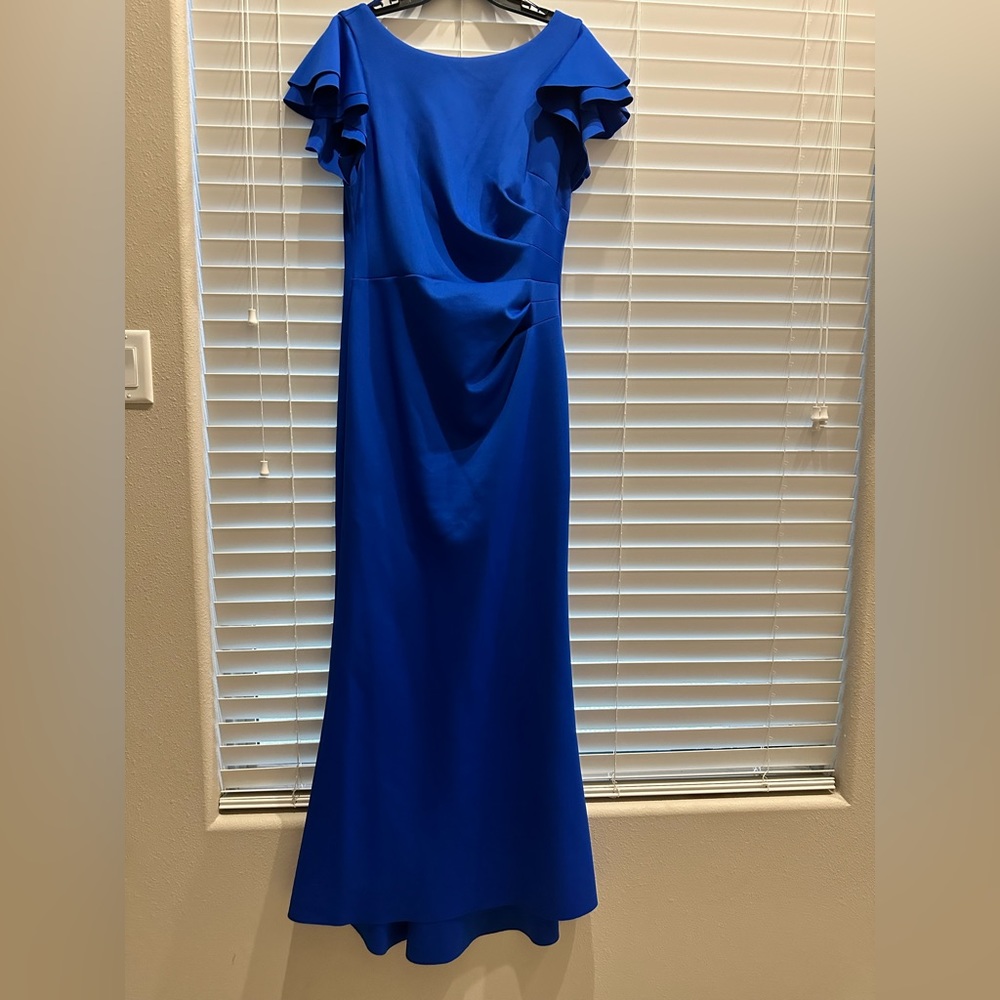 Long royal blue dress size 14